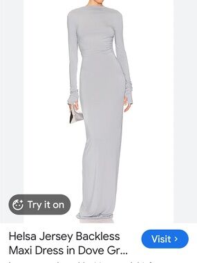 ELSA Long Sleeve Maxi Dress in Taupe Gray